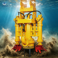 Pompe à boue submersible hydraulique Qiangkai IP68, installation facile, pompe de dragage pour le traitement des matériaux solides, longue durée de vie