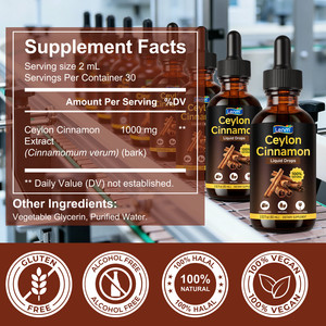 Lenm 100% Natuurlijke Voedingssupplementen Ceylon Kaneel Extract Orale Vloeibare Druppels voor Algehele Ondersteuning - Product Image 2