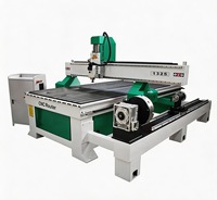 Machine de gravure et de sculpture CNC sur bois, système de contrôle Syntec, logiciel NC Studio, PLC, moteur à broche unique, engrenage, 3 axes