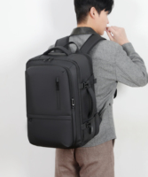 Sac à dos intelligent multifonctionnel pour ordinateur portable, extensible, durable, imperméable, grande capacité 39L, 17 pouces, personnalisable OEM pour voyages en extérieur
