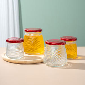 Vente en gros de pots en verre vides pour gelée, confiture, pudding, 150ml, 200ml, 280ml, 380ml, ronds, à large ouverture, pour nid d'oiseau, avec couvercle en métal - Product Image 4