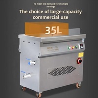 Friteuse Commerciale à Séparation Huile-Eau 35L/50L pour Bâtonnets de Pâte Frits, Brochettes et Poulet Frit – Électrique ou à Gaz