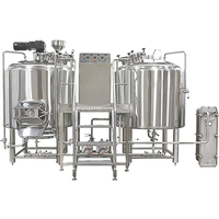 Mini brasserie de 500L, équipement de brassage de bière, équipement de mise en conserve de bière avec cuve de fermentation conique
