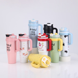 Gobelet isotherme sous vide en acier inoxydable 316 Big <span class=keywords><strong>Mac</strong></span>, grande capacité, design attrayant, portable, avec poignée motif dessin animé mignon - Product Image 1