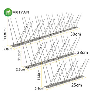 Fabricants de pointes d'<span class=keywords><strong>oiseau</strong></span> Base en acier inoxydable clôture solaire <span class=keywords><strong>anti</strong></span>-métal 5 rangées pointes d'oiseaux dissuasives de moineau <span class=keywords><strong>pour</strong></span> gouttière - Product Image 4