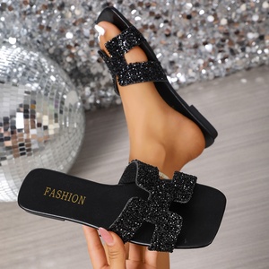 2025 Nuove Ciabatte <span class=keywords><strong>Nere</strong></span> Comode con Punta Quadrata Stile Francese per <span class=keywords><strong>Donna</strong></span>, Ideali per la Spiaggia e il Pendolarismo - Product Image 2