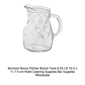 Carafe Bistrot Twist 0,25 L Bormioli Rocco H 11,7 cm Ø 10,2 cm - Product Image 2