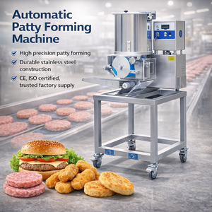 เครื่องทำเบอร์เกอร์กุ้งอัตโนมัติ เครื่องปั๊มขึ้นรูป<span class=keywords><strong>เนื้อ</strong></span>พาย ฟาลาเฟล เครื่องทำเนื้อแพตตี้ เครื่องขึ้นรูปแฮมเบอร์เกอร์ - Product Image 1