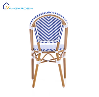 Chaises de salle à manger d'extérieur en rotin tressé, portables, empilables, légères, pour fêtes, patios, événements, jardins, usage commercial, en gros, personnalisables, pour balcons