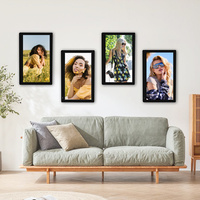 Servicio integral Negro Lcd Photoframe Smart Mobile Mp4 Películas Hd Marco de fotos digital de 15,4 pulgadas