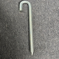 16 pouces 1/2 ''acier galvanisé à chaud J chevilles crochet d'ancrage piquets de sol pointes de tente goupilles de gazon