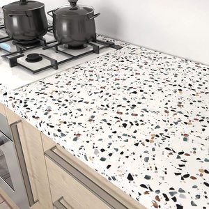 Papier adhésif autocollant ORON <span class=keywords><strong>Terrazzo</strong></span>, imperméable, résistant à l'huile, film vinyle auto-adhésif pour la rénovation des meubles de cuisine - Product Image 1
