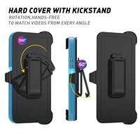Étui Defender Series pour Honor X6A X5 Plus, robuste, durable, étanche, antichoc, protection des ports, clip de fixation, béquille, livraison gratuite