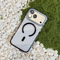Coque de protection magnétique transparente tendance à dégradé de couleurs pour iPhone 18 Pro Max, compatible avec iPhone 17, 16, 15, 14, 13