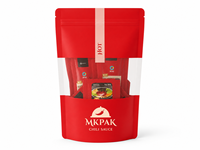 Rouleau de film pour sachet alimentaire à fond plat avec fenêtre transparente et fermeture éclair pour sauces chili, tomate et ketchup – Emballage souple