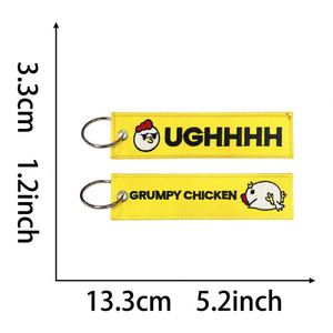 Korean Style INS Double Side Embroidery Luggage Card Hand Travel <b>Bag</b> Hanging <b>Key</b> <b>Ring</b> - Product Image 3