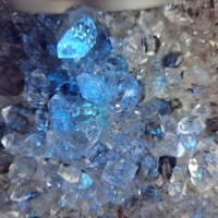 Diamant Herkimer naturel brillant à double pointe, technique de mosaïque gravée, en vente chaude