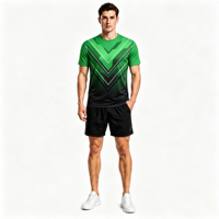 T-shirt à manches courtes pour homme en polyester personnalisé ODM, forme en V, sublimation, impression intégrale 3D pour vêtements d'équipe