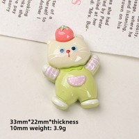 Breloques en résine DIY Lapin et Ours de dessin animé, accessoires animaux printaniers pour pinces à cheveux, coques de téléphone, boucles de chaussures