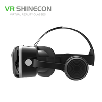 VR Shinecon New Suit 7 Inch Smartphone 3D Video VR Headset untuk Film & Game Lensa Anti-distorsi 42mm Kacamata VR