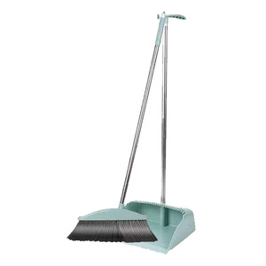 Broom And Dustpan Set Stainless Steel <b>Rod</b> <b>Plastic</b> Dustpan Durable For Living Room Kitchen Cleaning - Product Image 3