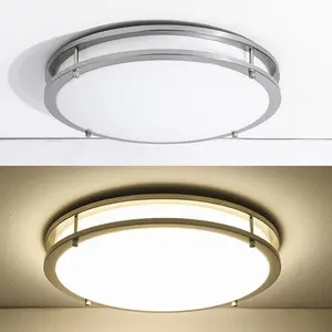 Double Ring 12 Inch 24W Surface Mount Round LED Ceiling Light Fixtures