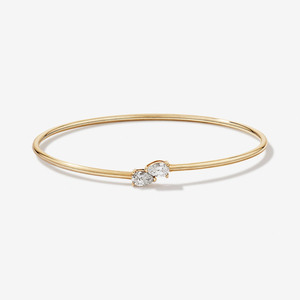 14k Gold Laboratory Grown Pear Cut Diamond <strong>Torque</strong> <strong>Bangle</strong> Fashion Designer <strong>Bangles</strong> for Women Minimalistic Bracelet <strong>Bangles</strong> - Product Image 1
