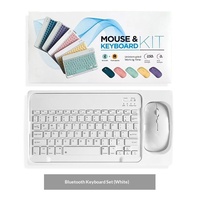 Clavier Ergonomique Portable Sans Fil pour Téléphones et Tablettes, Ensemble Souris et Clavier Rechargeable