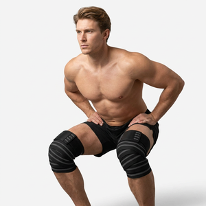 Genouillère de sport réglable pour gym, bandage de soutien élastique extra long, sangle de genou, pour fitness, unisexe - Product Image 1