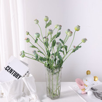 Bunga Buatan Cetak 3D Gaya Segar, Poppy Cornflower, Perlengkapan Fotografi, Dekorasi Rumah, Model Kamar, Ruang Tamu, Meja Makan