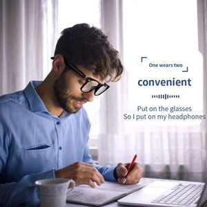 Lunettes de soleil intelligentes AI <span class=keywords><strong>pour</strong></span> sports de plein air avec appels mains libres, <span class=keywords><strong>musique</strong></span>, anti-lumière bleue, Bluetooth sans fil et traduction IA - Product Image 4
