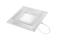 Grille de plafond carrée en aluminium verrouillable pour ventilation CVC, compatible avec panneau d'accès en PVC étanche et ignifuge pour hôtel