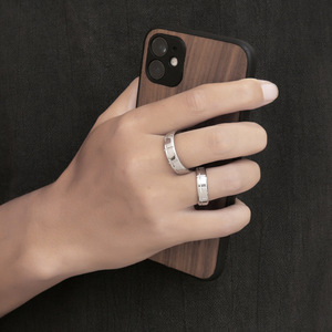 <b>Couple</b> <b>Rings</b> Titanium Steel Geometric Design Wedding Band Unisex Fashion Jewelry SA1052 - Product Image 5