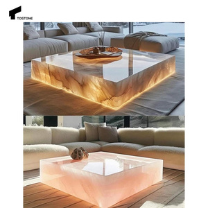 Tostone, mesa de comedor de café Onxy Natural de lujo personalizada <span class=keywords><strong>para</strong></span> sala de estar, comedor, hogar, apartamento, oficina, decoración interior - Product Image 3