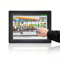 PC industriel à écran tactile de 15,0 pouces, ordinateur tout-en-un |   8 Go de RAM + 128 Go de SSD, processeur Celeron, 6 ports USB, 2 ports RS232, 2 ports LAN, Windows 11