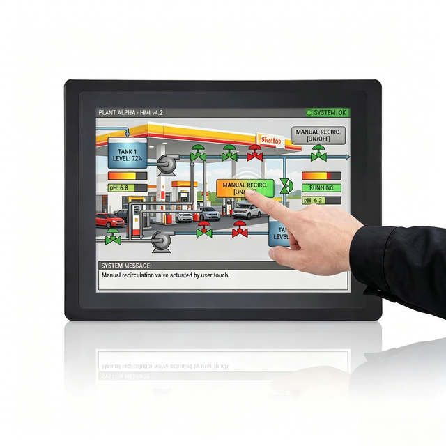 15.0'' Industrial Panel PC, AIO Touch Screen Computer | 8GB RAM+128GB SSD, Celeron Processor,  6xUSB, 2xRS232, 2xLAN, Windows 11