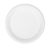 Assiette en papier jetable épaisse, biodégradable, de qualité alimentaire, blanche, grande taille 26 cm, pour barbecue, gâteau, dessert, salade, sucre