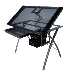 Muebles para el hogar Escritorio de dibujo de artista Mesa de dibujo de vidrio ajustable para adolescentes - Product Image 4