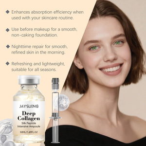 Ampoule d'essence de peptides de soie pour le visage, collagène pour la peau, adoucissante, hydratante, rafraîchissante - Product Image 5