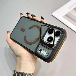 Vente flash : Étui de téléphone avec support d'objectif métallique invisible pour <span class=keywords><strong>iPhone</strong></span> X Xr Xs Max <span class=keywords><strong>7</strong></span>/8 Plus, <span class=keywords><strong>coque</strong></span> en acrylique translucide magnétique - Product Image 2