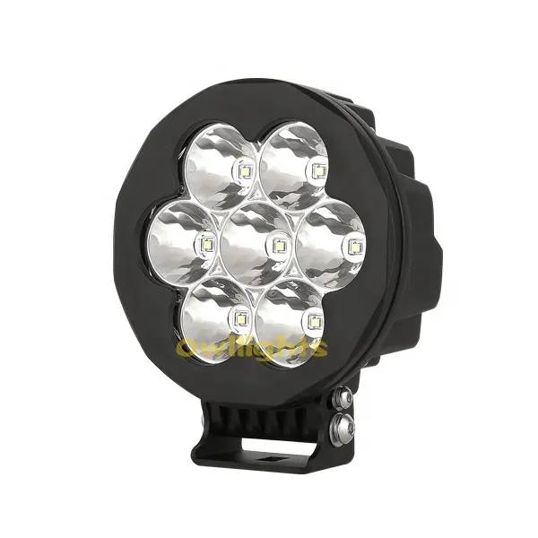 Luces LED de conducción de punto de 70W, lámpara antiniebla todoterreno, cápsulas de luz de trabajo Led redondas para camión para SUV UTV 4X4