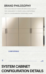 Armoire en bois sur mesure avec portes en placage, <span class=keywords><strong>dressing</strong></span> moderne <span class=keywords><strong>de</strong></span> <span class=keywords><strong>luxe</strong></span>, îlot <span class=keywords><strong>de</strong></span> rangement pour chambre, atelier, salon - Product Image 6