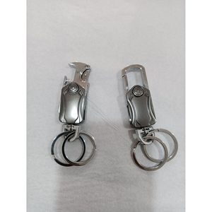 Multifunctional Keychain <b>Car</b> <b>Key</b> Pendant Zinc Alloy Black Beer Opener <b>Key</b> <b>Ring</b> Creative Modern Art Style - Product Image 3