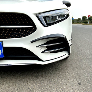 Mercedes-Benz A-Class W177 Front Bumper Surround Carbon Fiber Piano Black Texture Exterior Modification - Product Image 1