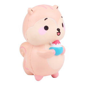 PU Foam Slow <b>Rebound</b> Squirrel Toy With Ice Cream Shape Fidget Toy For Kids 2 4 Years Unisex - Product Image 1