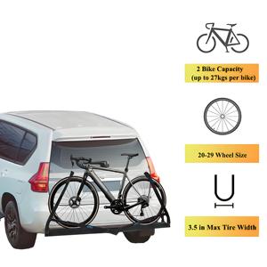 Portabicicletas de dos pisos, enganche trasero, portabicicletas de montaña, portabicicletas de aluminio, salida de fábrica, estante de almacenamiento de estacionamiento para bicicletas SUV