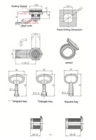 Serrure à cylindre MS705 : Serrure à came en alliage de zinc pour armoires, boîtes de distribution, coffrets et classeurs – Rétractable.