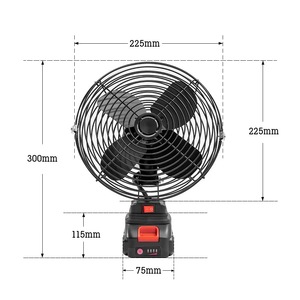 Ventilateur <span class=keywords><strong>sans</strong></span> <span class=keywords><strong>fil</strong></span> rechargeable compatible avec la batterie <span class=keywords><strong>Makita</strong></span>, batterie lithium portable pour l'extérieur, équipement de camping - Product Image 1