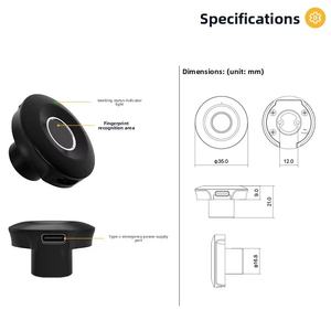 Petite serrure intelligente pour porte en bois, meuble, tiroir, avec contrôle par application Tuya, serrure <span class=keywords><strong>numérique</strong></span> biométrique sans clé, armoire, casier, boîte - Product Image 3