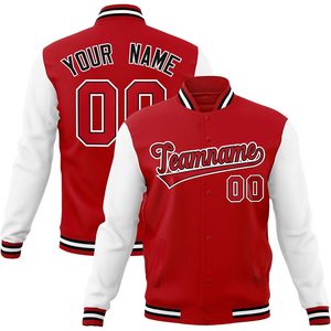 Chaqueta Universitaria Personalizada, Chaqueta de Béisbol Unisex de Mezcla de Algodón, con Nombre y Número Bordados, Estilo Preppy Otoñal - Product Image 1